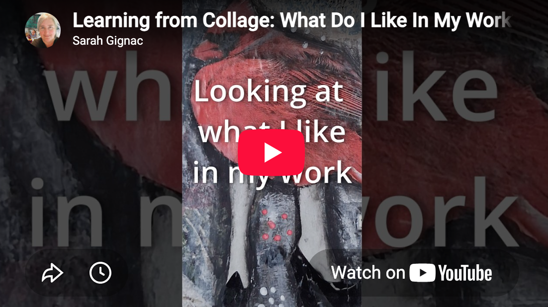 Screenshot of 'looking at collage' video